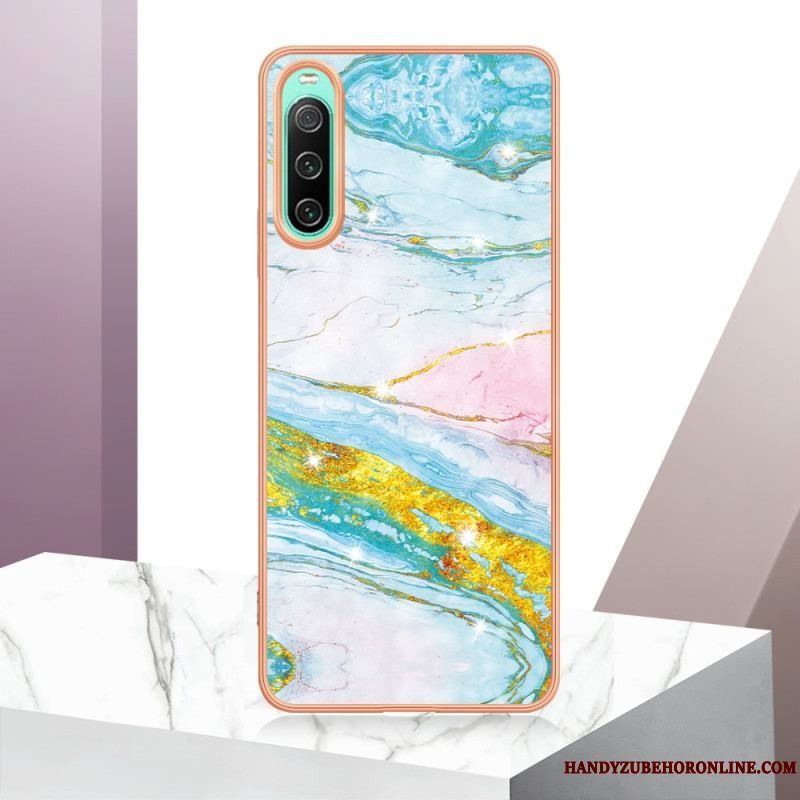 Cover Sony Xperia 10 IV Farvet Marmor