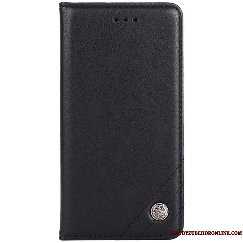 Cover Sony Xperia 10 IV Flip Cover Dekorativ Nitte I Imiteret Læder