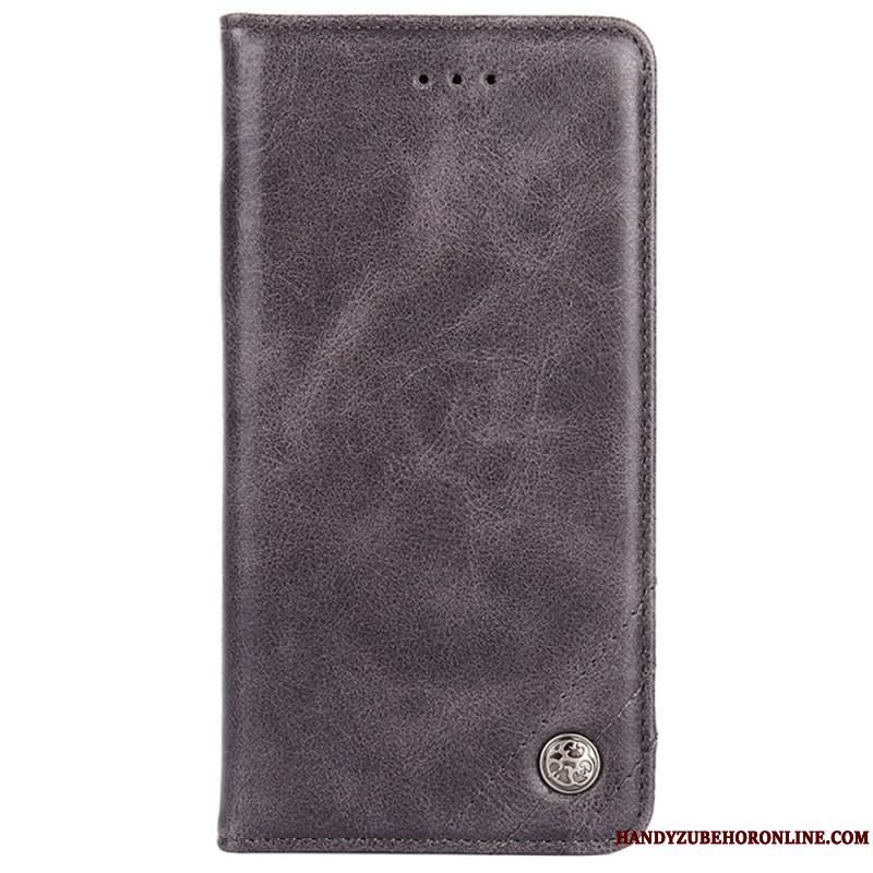 Cover Sony Xperia 10 IV Flip Cover Dekorativ Nitte I Imiteret Læder