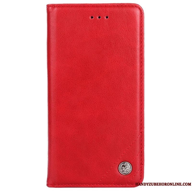 Cover Sony Xperia 10 IV Flip Cover Dekorativ Nitte I Imiteret Læder