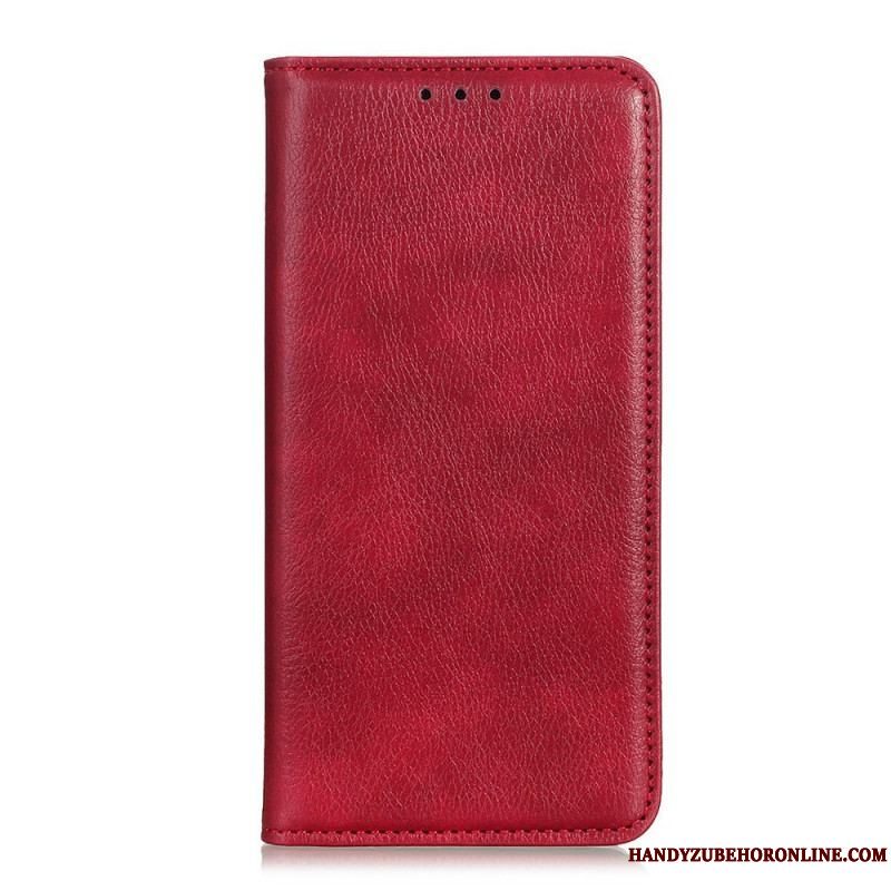 Cover Sony Xperia 10 IV Flip Cover Litchi Split Læder