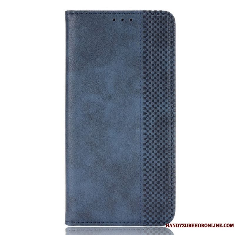 Cover Sony Xperia 10 IV Flip Cover Stiliseret Læderstil