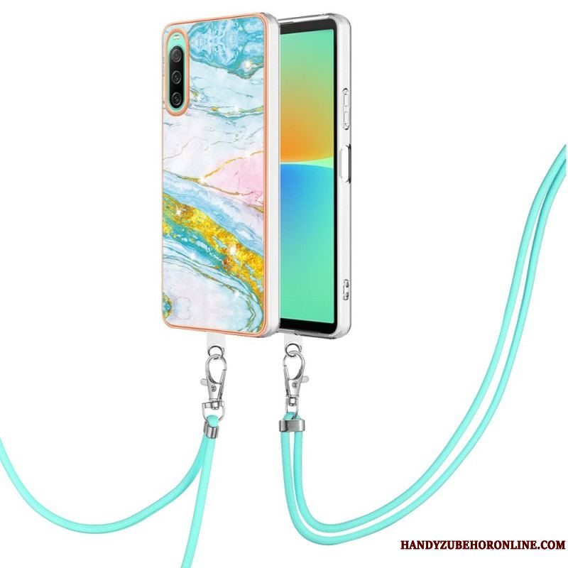 Cover Sony Xperia 10 IV Med Snor Med Marmorsnor