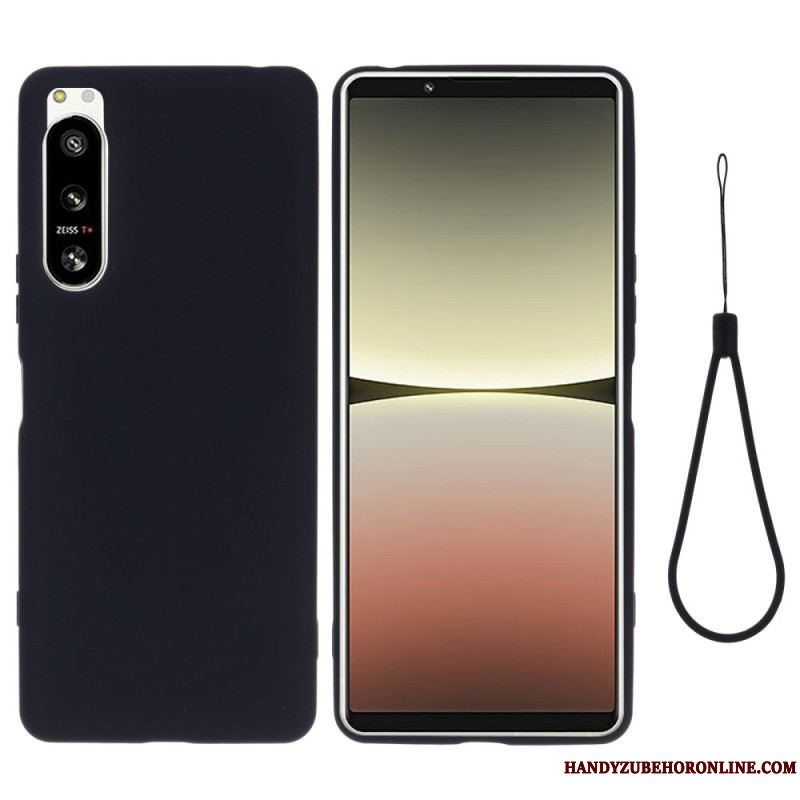 Cover Sony Xperia 5 IV Med Snor Strappy Flydende Silikone