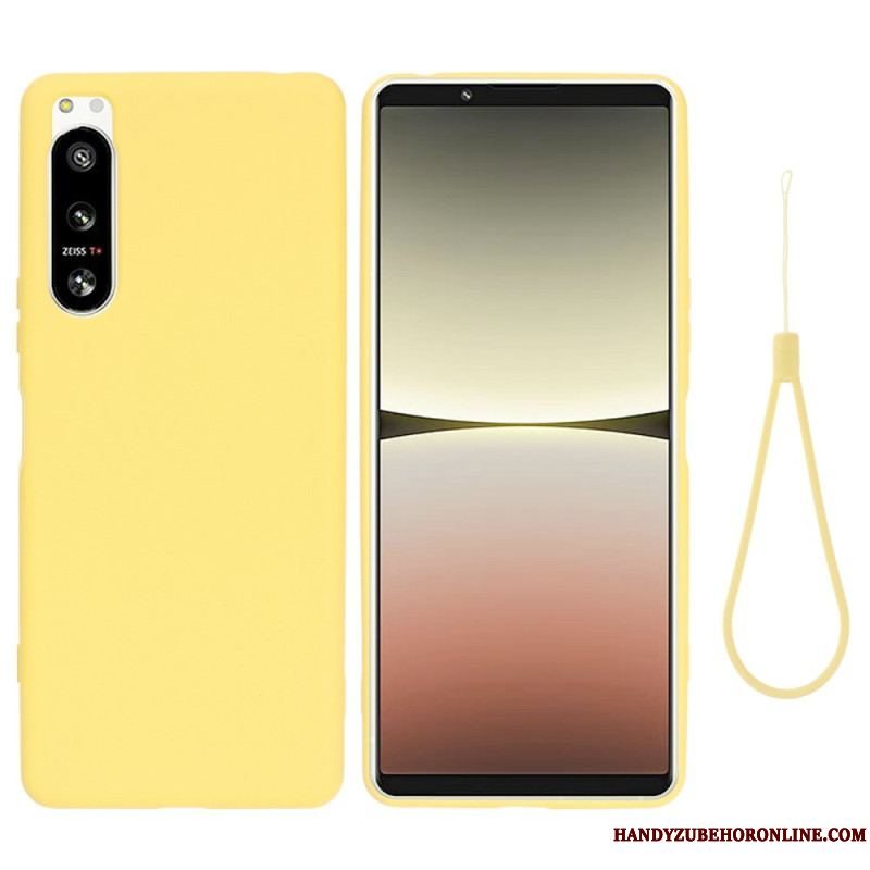 Cover Sony Xperia 5 IV Med Snor Strappy Flydende Silikone