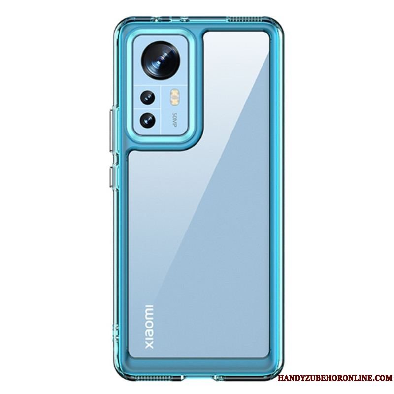 Cover Xiaomi 12 / 12X Gennemsigtig Med Farvede Konturer