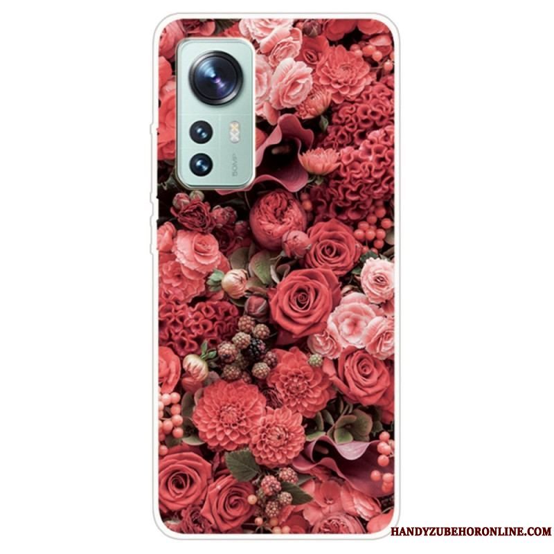 Cover Xiaomi 12 / 12X Silikone Blomster