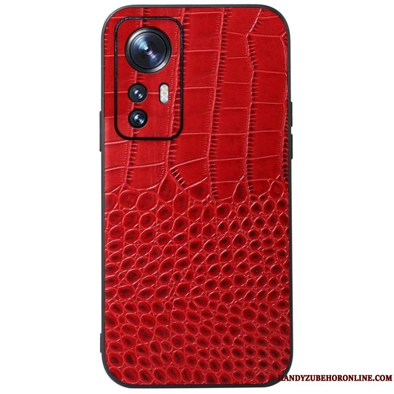 Cover Xiaomi 12 / 12X Ægte Crocodile Texture Læder