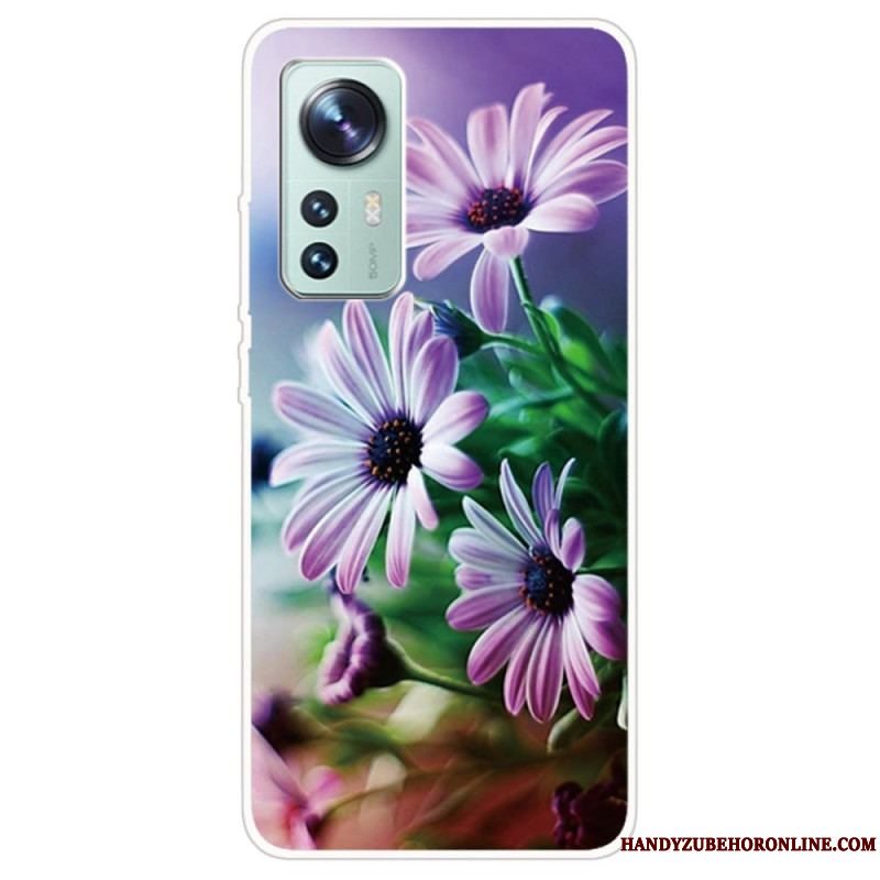 Cover Xiaomi 12 Pro Blomster Silikone