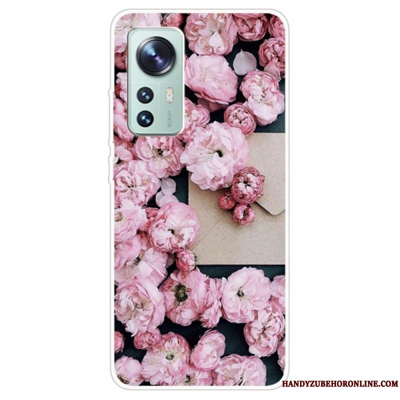 Cover Xiaomi 12 Pro Silikone Blomstervariation