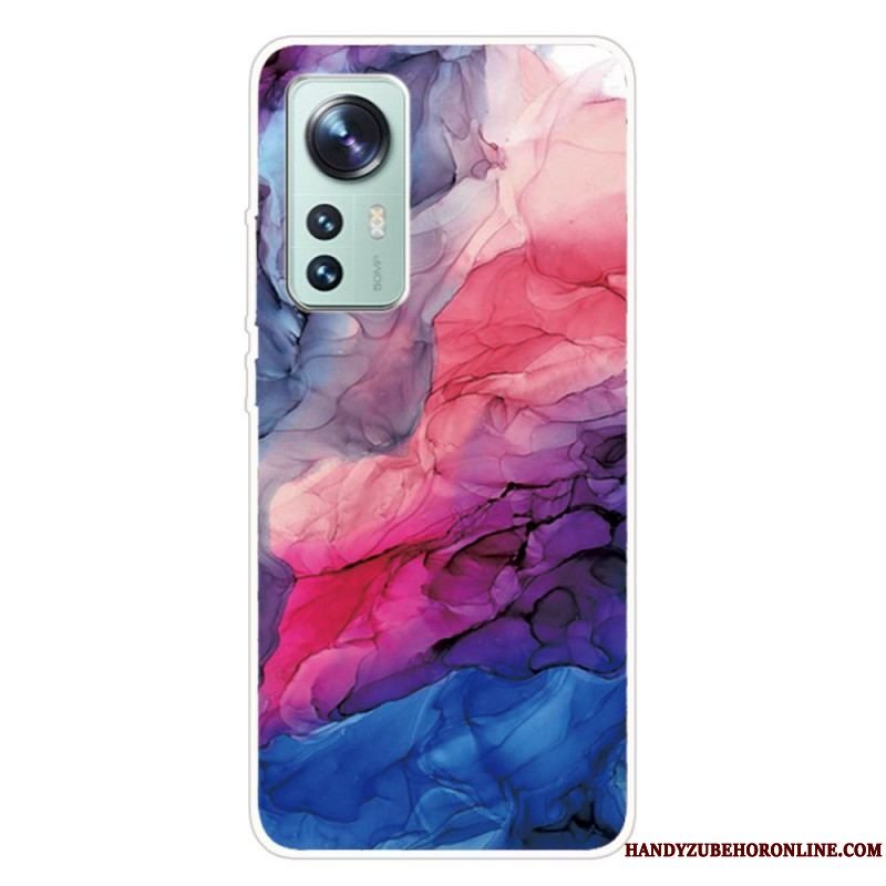 Cover Xiaomi 12 Pro Silikone Marmor Akvarel