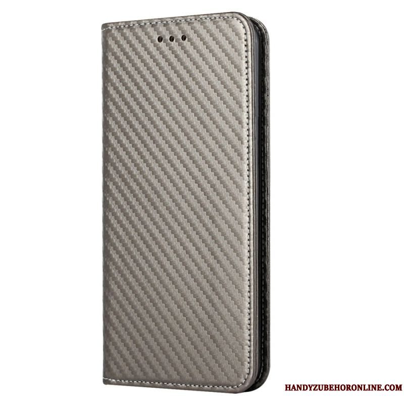 Cover Xiaomi 12T / 12T Pro Flip Cover Kulfiber Med Snor