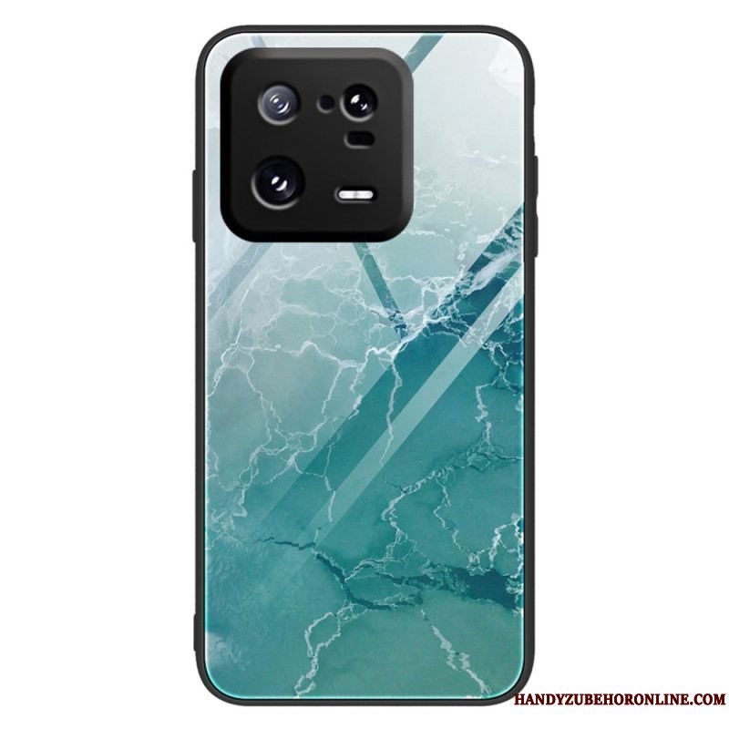 Cover Xiaomi 13 Pro Marmorfarver Hærdet Glas