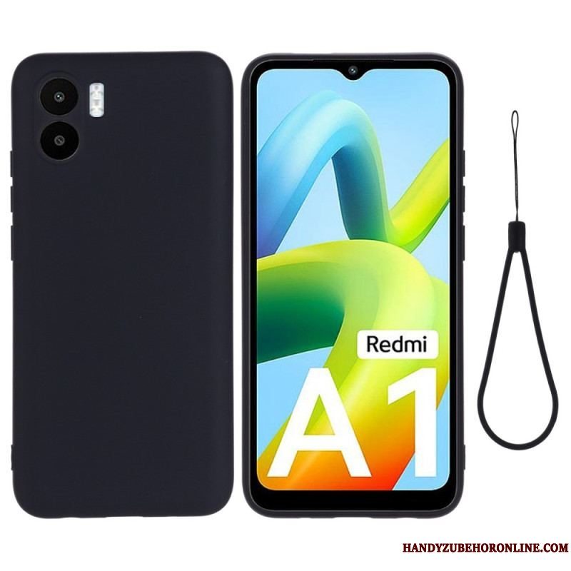 Cover Xiaomi Redmi A1 Med Snor Strappy Flydende Silikone