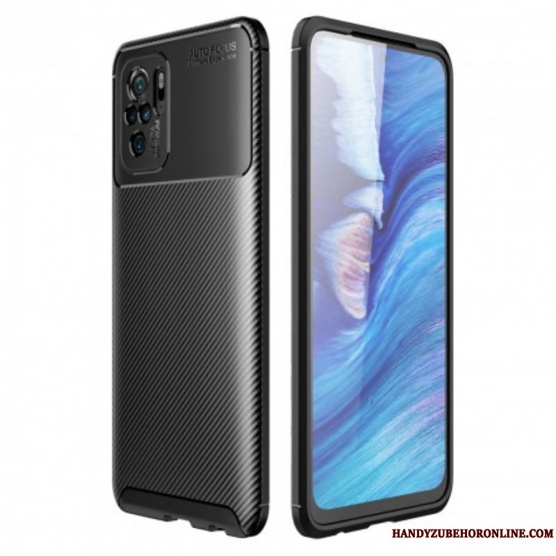 Cover Xiaomi Redmi Note 10 / 10S Fleksibel Kulfibertekstur