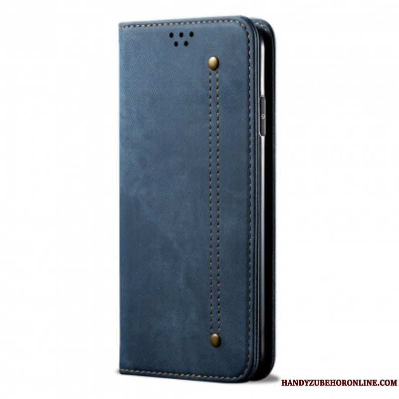 Cover Xiaomi Redmi Note 10 / 10S Flip Cover Denim Stof