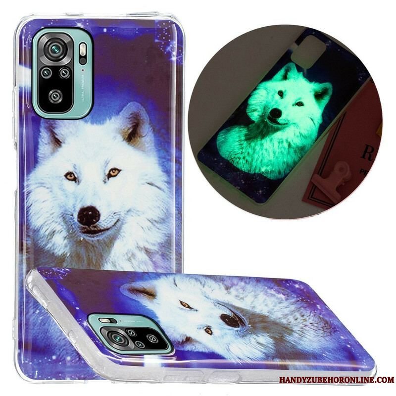 Cover Xiaomi Redmi Note 10 / 10S Fluorescerende Wolf Series