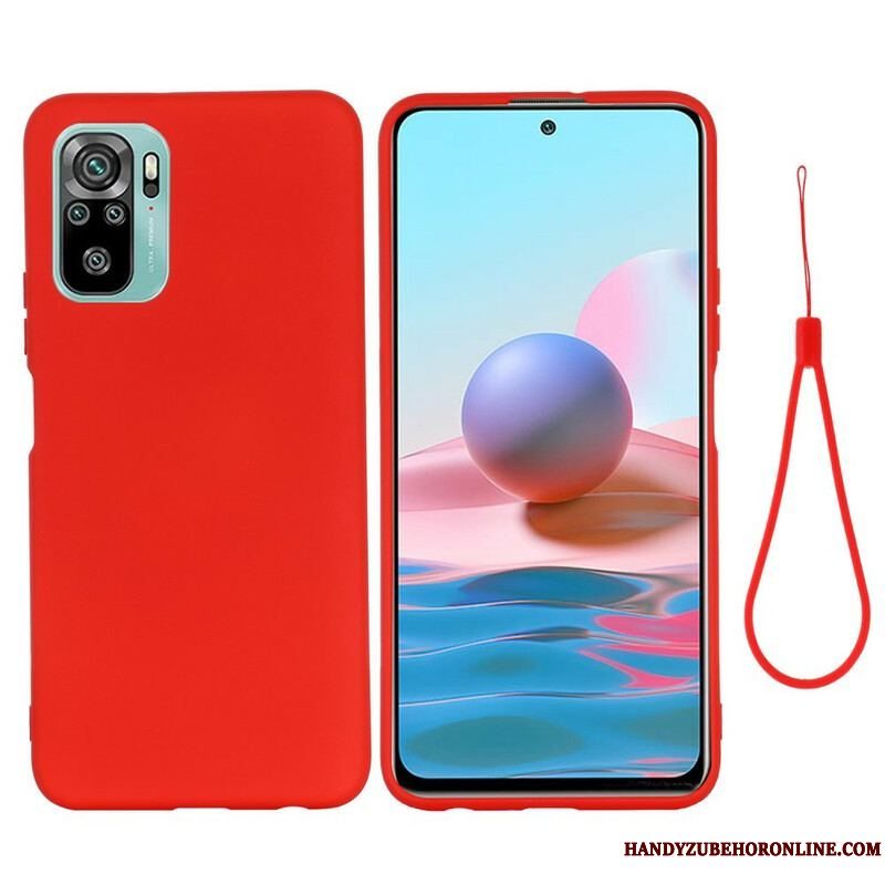 Cover Xiaomi Redmi Note 10 / 10S Flydende Silikone Med Snor