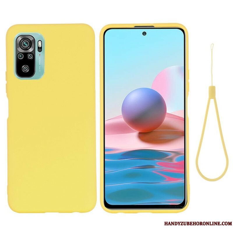 Cover Xiaomi Redmi Note 10 / 10S Flydende Silikone Med Snor