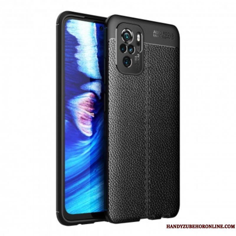 Cover Xiaomi Redmi Note 10 / 10S Lædereffekt Litchi Dobbelt Linje