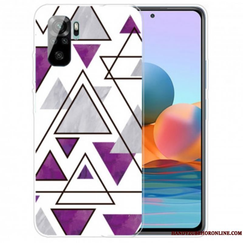 Cover Xiaomi Redmi Note 10 / 10S Marmor Trekanter