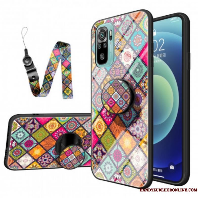 Cover Xiaomi Redmi Note 10 / 10S Patchwork Magnetisk Holder