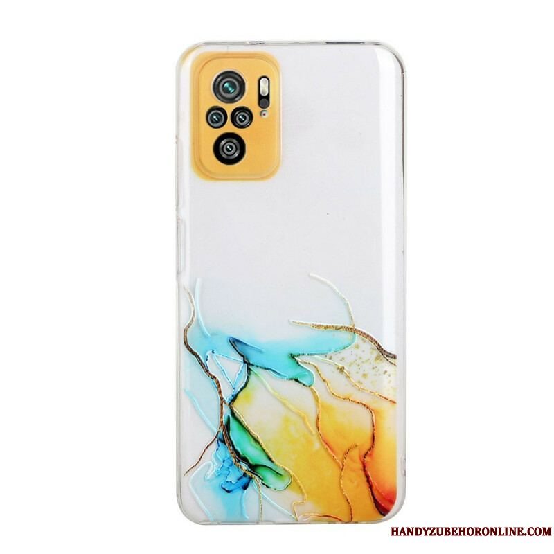 Cover Xiaomi Redmi Note 10 / 10S Silikone Marmor Effekt