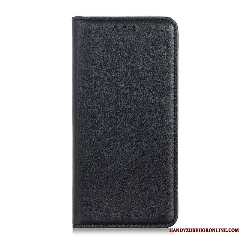 Cover Xiaomi Redmi Note 10 5G Flip Cover Lychee Split Læder Tekstur