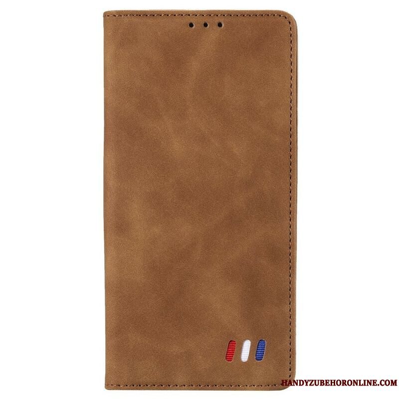 Cover Xiaomi Redmi Note 10 5G Flip Cover Trefarvet Læderstil