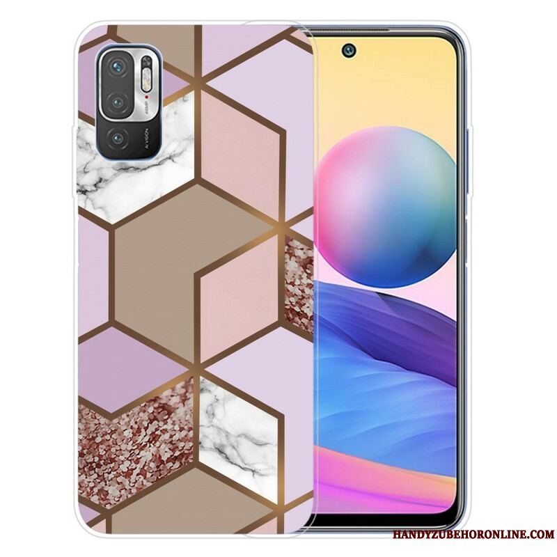 Cover Xiaomi Redmi Note 10 5G Geometrisk Marmor