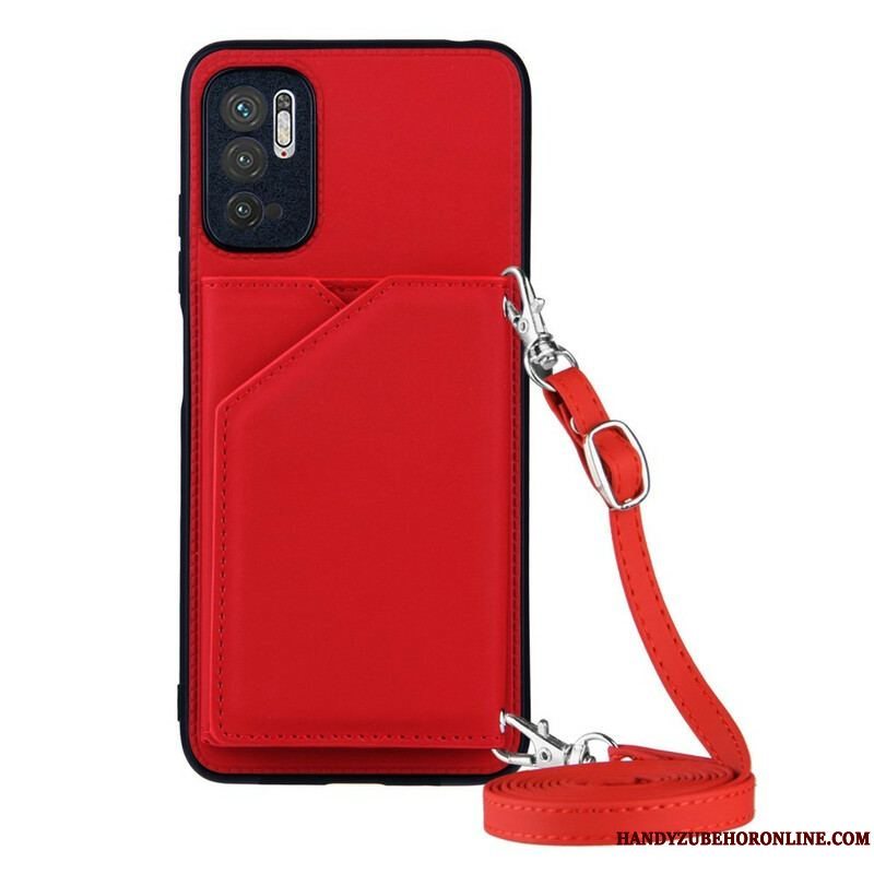 Cover Xiaomi Redmi Note 10 5G Skulderrem Kortholder