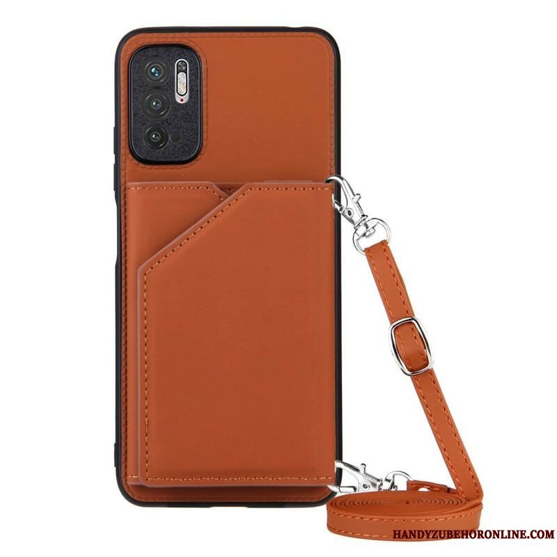 Cover Xiaomi Redmi Note 10 5G Skulderrem Kortholder