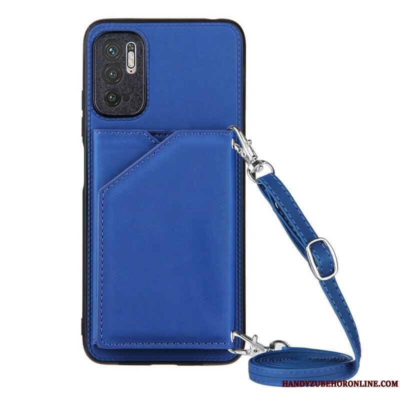 Cover Xiaomi Redmi Note 10 5G Skulderrem Kortholder