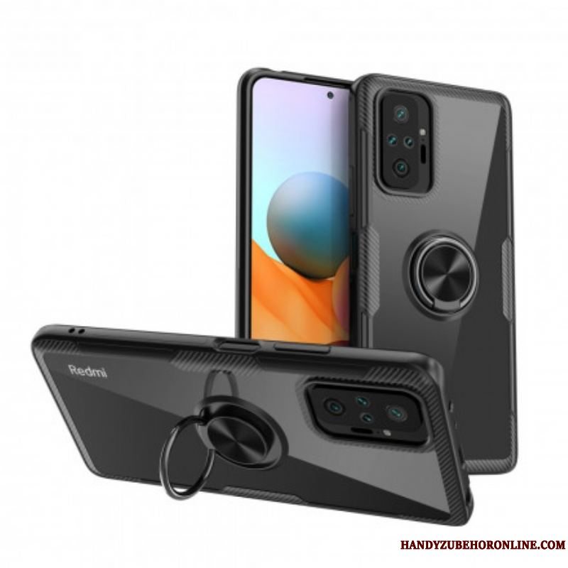 Cover Xiaomi Redmi Note 10 Pro Carbon Fiber Metal Ring