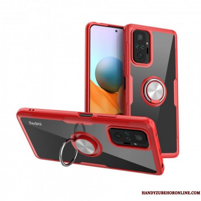 Cover Xiaomi Redmi Note 10 Pro Carbon Fiber Metal Ring