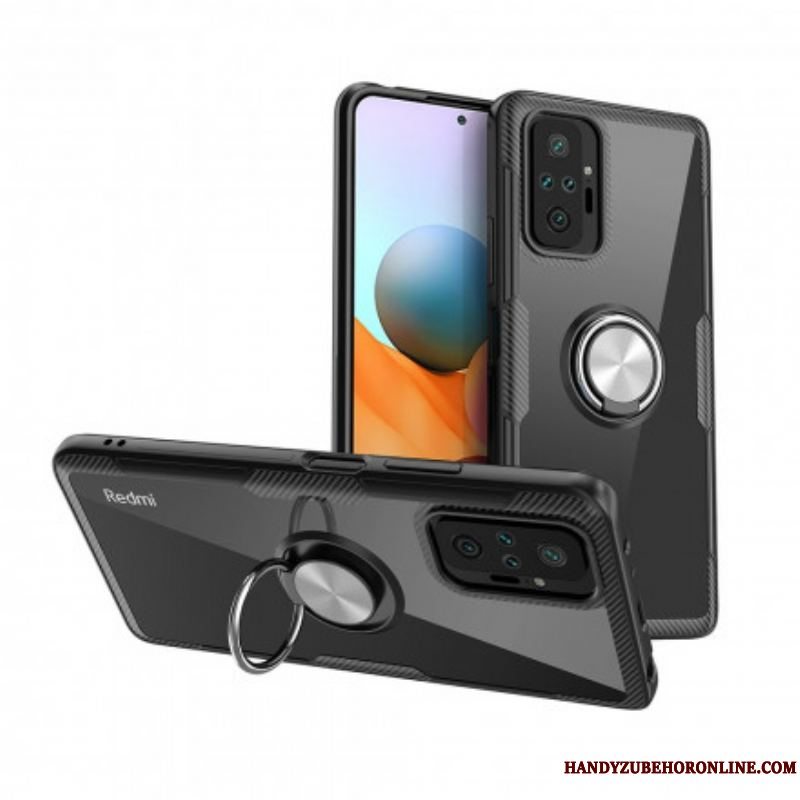 Cover Xiaomi Redmi Note 10 Pro Carbon Fiber Metal Ring