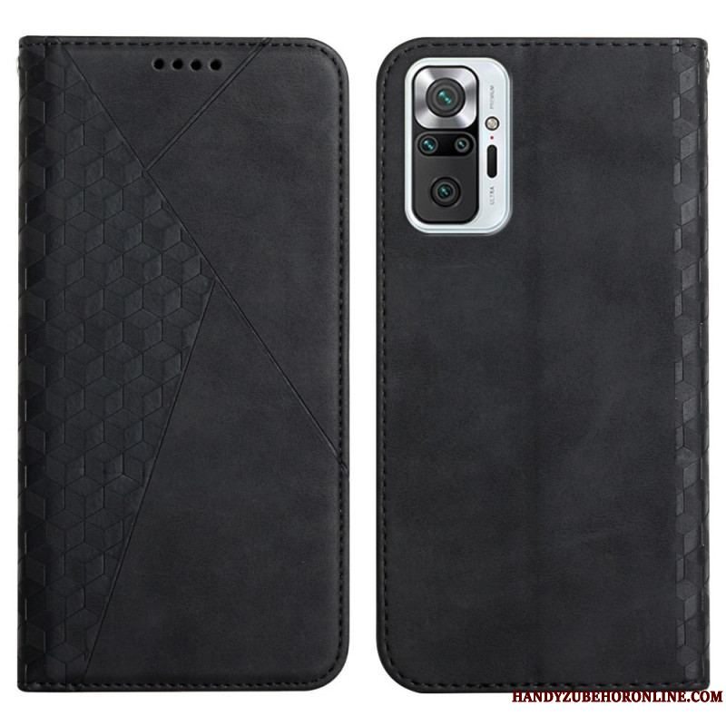 Cover Xiaomi Redmi Note 10 Pro Flip Cover Geo Lædereffekt