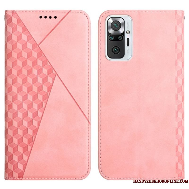 Cover Xiaomi Redmi Note 10 Pro Flip Cover Geo Lædereffekt