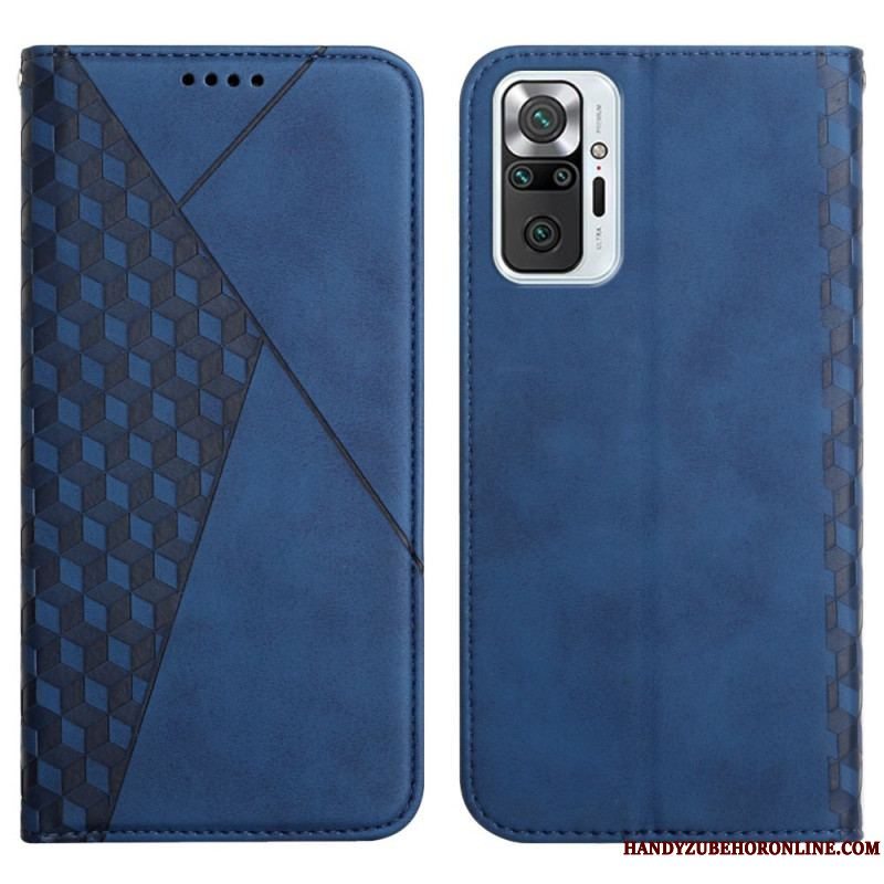 Cover Xiaomi Redmi Note 10 Pro Flip Cover Geo Lædereffekt