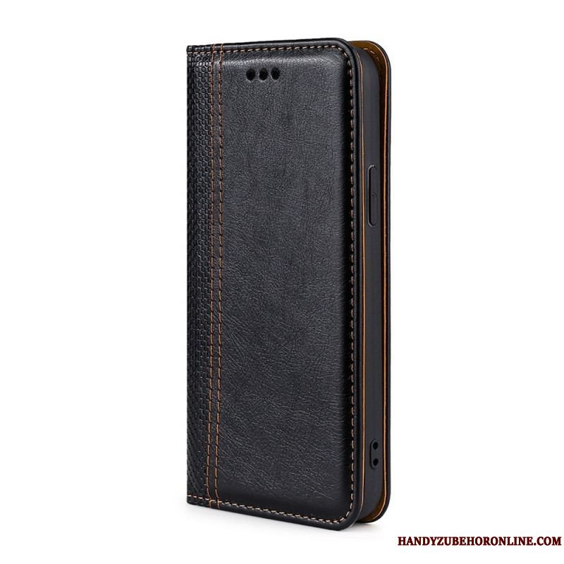 Cover Xiaomi Redmi Note 10 Pro Flip Cover Litchi Split Lædersøm