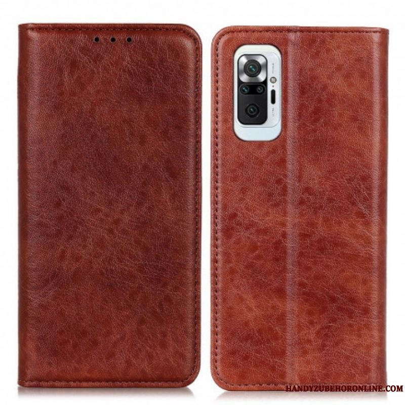 Cover Xiaomi Redmi Note 10 Pro Flip Cover Tekstureret Splitlæder