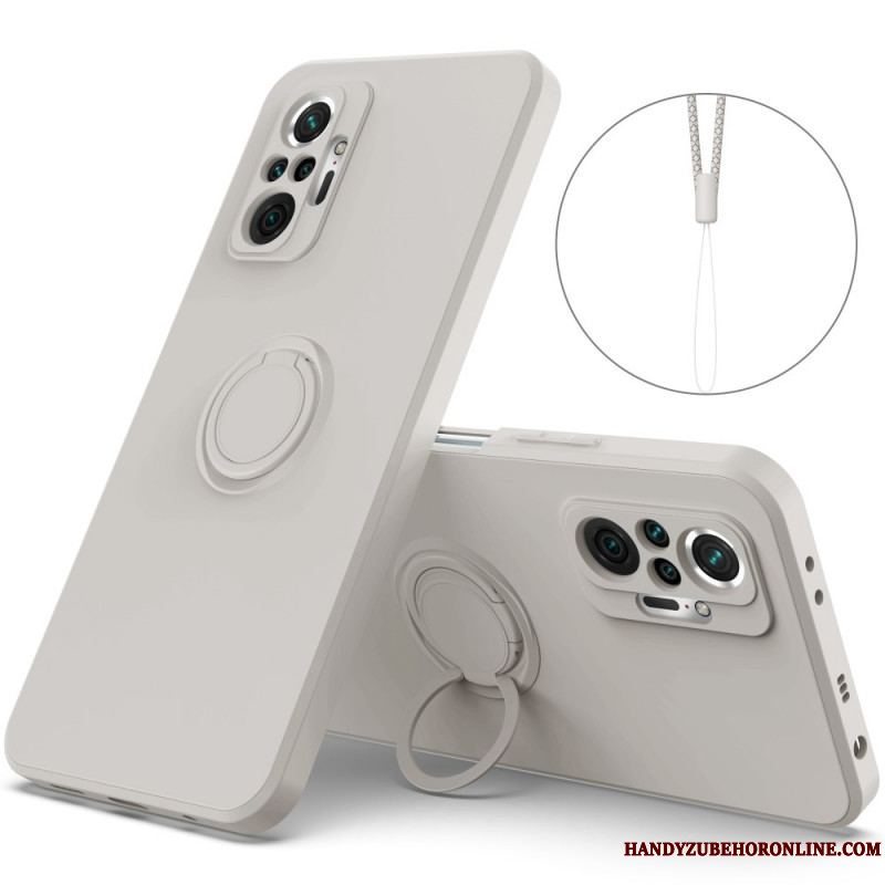 Cover Xiaomi Redmi Note 10 Pro Flydende Silikone Ring Og Snor