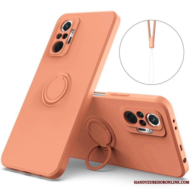 Cover Xiaomi Redmi Note 10 Pro Flydende Silikone Ring Og Snor