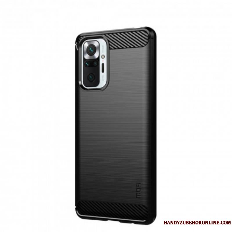 Cover Xiaomi Redmi Note 10 Pro Mofi Børstet Kulfiber