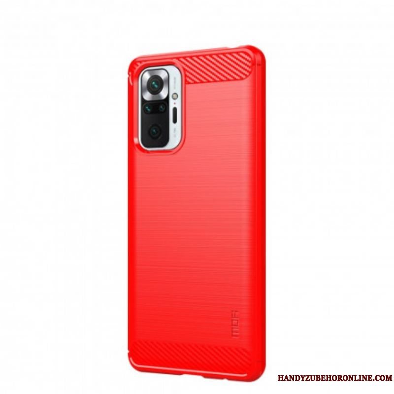 Cover Xiaomi Redmi Note 10 Pro Mofi Børstet Kulfiber