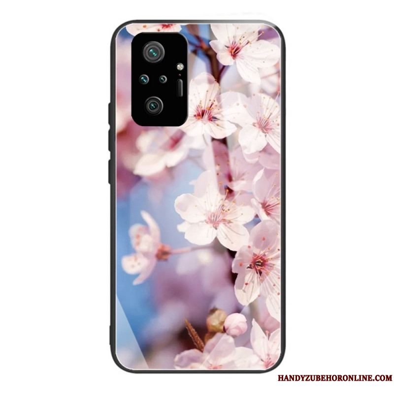 Cover Xiaomi Redmi Note 10 Pro Realistiske Hærdet Glas Blomster