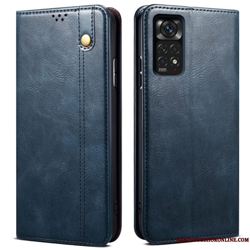 Cover Xiaomi Redmi Note 11 / 11S Flip Cover Voksbehandlet Kunstlæder