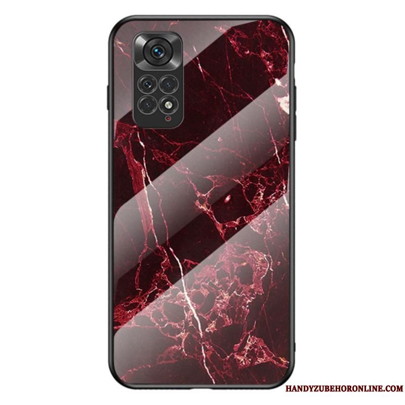 Cover Xiaomi Redmi Note 11 / 11S Marmorfarver Hærdet Glas