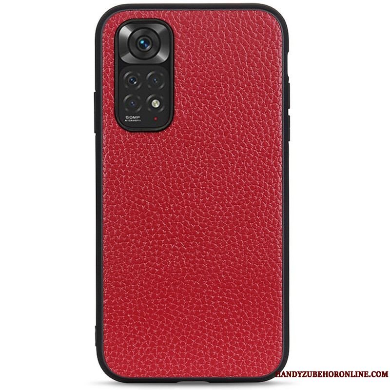 Cover Xiaomi Redmi Note 11 / 11S Ægte Litchi Læder