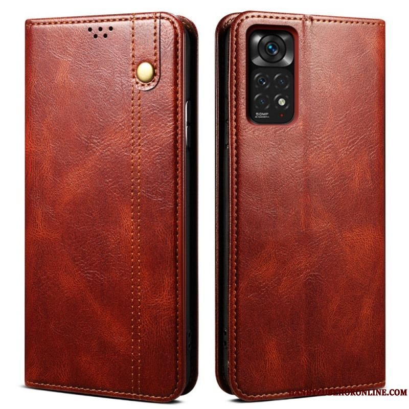 Cover Xiaomi Redmi Note 11 Pro / 11 Pro 5G Flip Cover Voksbehandlet Kunstlæder